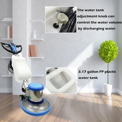 Floor Scrubber Buffer Polisher Commercial Floor Scrubber Machine 17" Tile Floor Cleaning and Polishing Machine 110V 1100W - Image 6