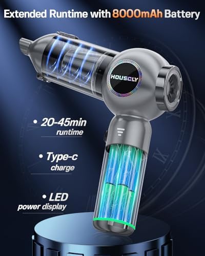 houscly Car Vacuum Cordless Mini Handhled 4-in-1 High Power Cleaner 25000Pa - Image 5