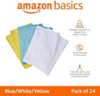 Amazon Basics Microfiber Cleaning Cloths, Ultra Absorbent, Lint Free, Streak Free, Non-Abrasive, Reusable and Washable, 16" x 12", Blue/White/Yellow, (Pack of 288) - Image 2