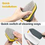 Shower Scrubber with Long Handle for Cleaning, 56" Extendable 3 in 1 Shower Cleaner Brush, Interchangeable Tub Scrub Brush Attachment for Cleaning Bathroom Bathtub Floor Wall - Image 4