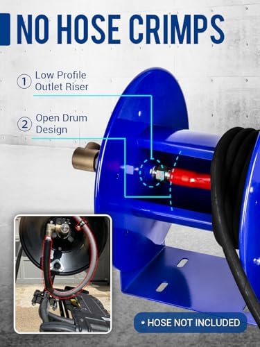 MEKOH Heavy Duty Pressure Washer Hose Reel 100FTx3/8” / 200FTx1/4”, 4500PSI - Image 5