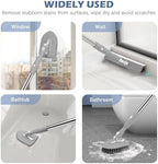 SetSail 4-in-1 Tile Tub Floor Scrubber with V-Shaped Grout Brush, Gray - Image 6