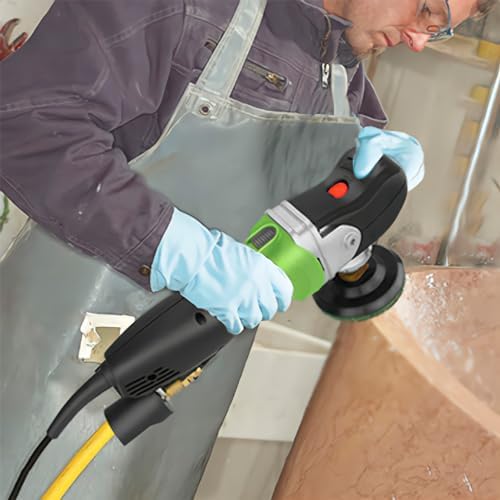 800W Electric Wet Stone Polisher 4'' Variable Speed Grinder Buffing Machine, Countertop Concrete Polisher with 7PCS Diamond Polishing Pads for Granite, Tile, Cement Floor - Image 2