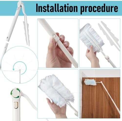 Colingmill 12 Pack Replacement Duster Handles, 3 Ft Extendable, White - Image 2