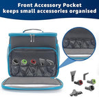 Carry Bag for Bissell SteamShot Steam 39N7V/39N7A Cleaner, Handheld Steam Cleaner attachments, Adjustable Compartments Large Storage Bag for bissell steamshot accessories, Bag Only (Gray & Blue) - Image 4