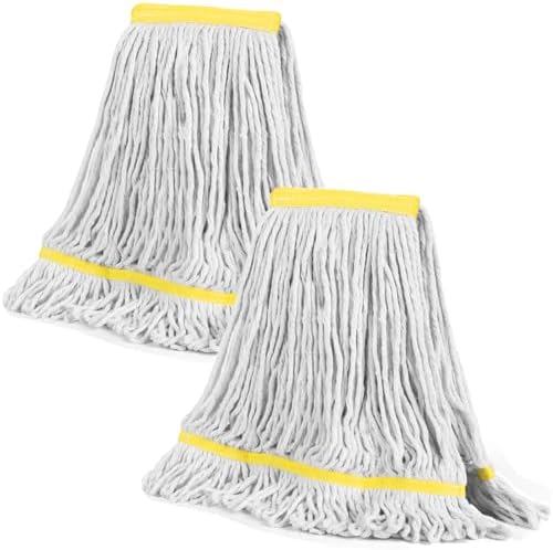 Looped End Commercial Industrial Cotton Mop Replacement Head,2 Pack by VOUBIEN