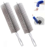 Fan Cleaning Brush, Bendable Microfiber Head, Microfiber Duster for Electric Fan and Blind, Reusable Dust Remover Washable ldeal for Electric Fans Air Conditioning, Home Car Vents, Curtain (Gray 2PCS) by OEKYTOY