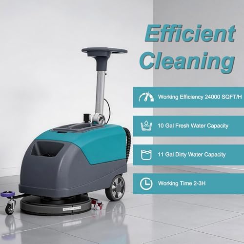 Walk Behind Floor Scrubber Machine, 24" Squeegee - Image 4