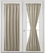 Hiasan French Door Curtains Privacy, Taupe, 52W x 72L, 1 Panel - Image 2