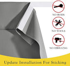 NICETOWN Silver Grey Thermal Insultaed Blackout French Door Curtain - Image 3