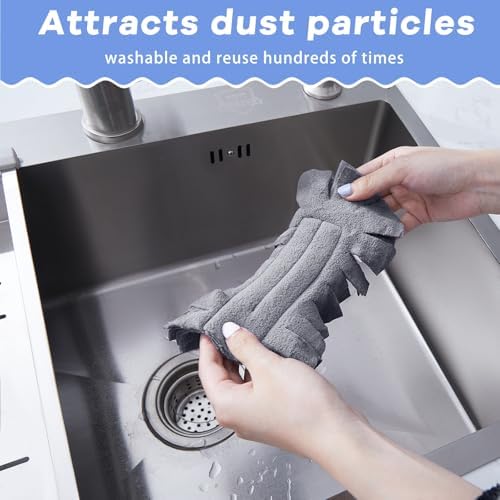 12 Pcs Reusable Duster Refills Washable Pads, Bright Color - Image 3
