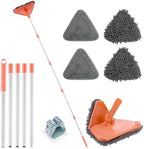 RONSUNG Wall Cleaner Mop, 82-Inch Handle, Baseboard Cleaner Tool, 4 Pads by RONSUNG