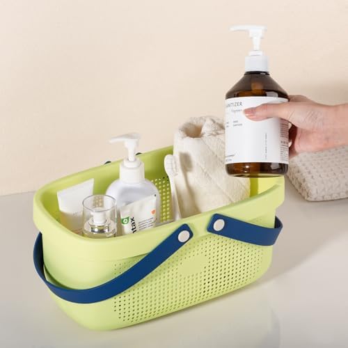 Portable Shower Caddy Basket with Handles Plastic Storage Basket ‌Yellow - Image 5
