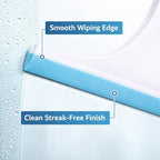 Shower Squeegee for Glass Doors and Bathroom Surfaces, Window Cleaning Tool with Handle, Water Wipe Tool for Shower Doors, Mirrors, Tiles and Windows - Image 3