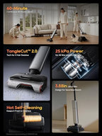 DREAME Aero Pro Wet Dry Vacuum Mop, Ultra-Slim with Hot Self-Cleaning/Self-Drying, 0 Hair Tangle Great for Pet Owner, Powerful Wet Dry Vacuum with 60min Runtime, Pick-up & Mop at The Same Time - Image 3