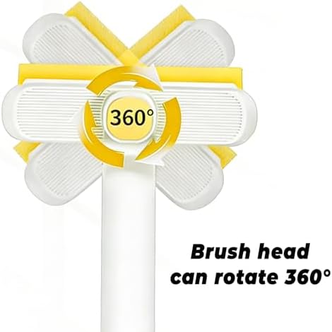 White Grout Brush, Crevice Cleaning Brush with 360° Swivel Head - Image 3