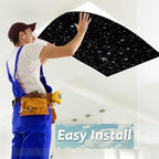 Wiooffen 6 Pcs Fluorescent Light Cover with 60 Magnets Decorative for Classroom Ceiling Lights 4 x 2 Feet Magnetic Light Covers Filter Easy Install for Office Hospitals & Home (Cloud and Starry Night) - Image 6