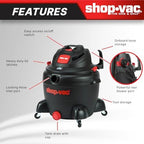 Shop-Vac 8252605 16 Gallon 6.5 Peak HP Wet/Dry Vac with Blower Function - Image 3