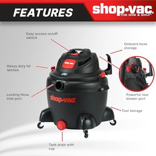 Shop-Vac 8252605 16 Gallon 6.5 Peak HP Wet/Dry Vac with Blower Function - Image 3