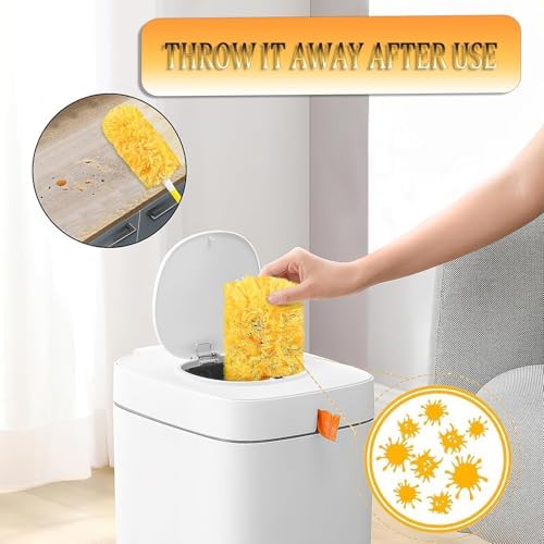Duster Refills Compatible with Swiffer Duster, 360 Heavy Duty Multi Surface Duster Replacement with 1 Short Handle and 3FT Extenda Handle for Cleaning Furniture, Blind, Ceiling Fans(yellow-360-40pack) - Image 5
