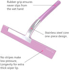 Silicone Rubber Blade Shower Squeegee 9" in Width Window & Car Squeegee - Pink - Image 3