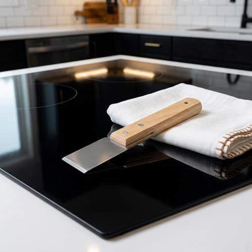 2pcs Stainless Steel Scraper, Non-Slip Wood Handle Straight Blade - Image 6