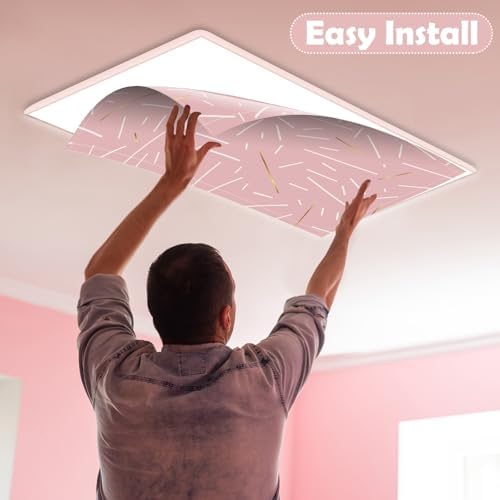 8pcs Classroom Fluorescent Magnetic Light Covers,2x4 FT Geometric - Image 4