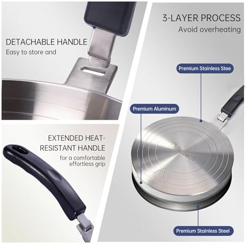 Detachable Induction Plate Adapter, Stainless Steel Heat Diffuser - Image 4