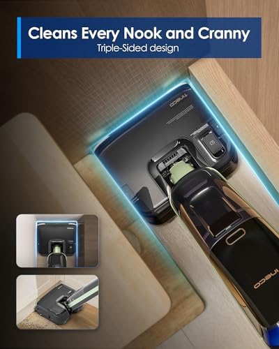 Tineco Floor ONE S7 Master Wet Dry Vacuum Cleaner, 23kPa Suction Vacuum Mop with DustReveal Green Headlight, 65 Min Runtime, 185°F Flashdry, 3.9inch Ultra-Slim Stretch Mop - Image 5