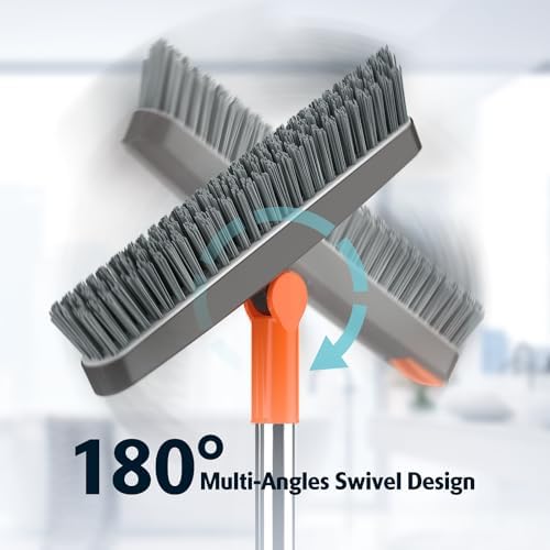 AIR U+ Heavy Duty Grout Scrub Brush with Long Handle & Hair Clip - Image 5