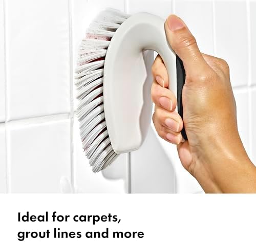 OXO Good Grips All-Purpose Scrub Brush – 2-Pack, Crevice Cleaning, Bathroom Cleaning, Scrub Brush with Handle, Brushes to Scrub Your Kitchen or bathrooms - Image 2
