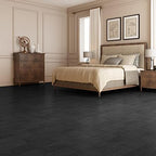 Art3d Wood Texture Peel and Stick Vinyl Floor Tiles, 36-Pack, Black - Image 2