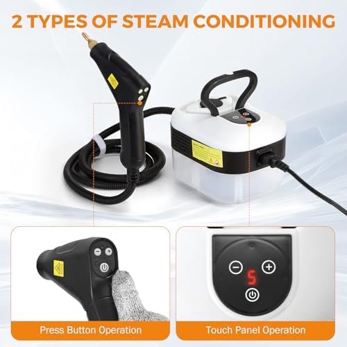BEAMNOVA 1.2L Car Steam Cleaner, Handheld Pressurized Car Steamer, White - Image 6