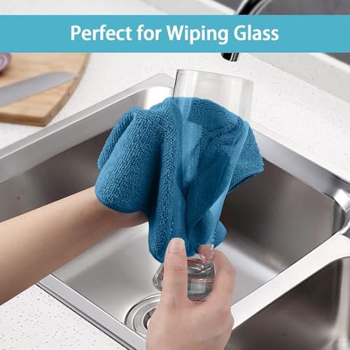 HOMEXCEL 50PK Microfiber Cleaning Cloth, Cleaning Rag for Home, 11.5x11.5in - Image 6