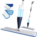 24" Dry mops for Floor Cleaning, Microfiber mop Spray System, Commercial Heavy-Duty Wet mops with 28oz Big Tank, 2 Washable Pads (Blue, 24inch) by UNCLEROCK