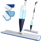 24" Dry mops for Floor Cleaning, Microfiber mop Spray System, Commercial Heavy-Duty Wet mops with 28oz Big Tank, 2 Washable Pads (Blue, 24inch) by UNCLEROCK