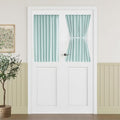 Vatge Small Door Curtains Half Long Front Door Window Covering for Kitchen Window, 1 Panel, W25 x L40, Aqua by Vatge