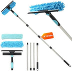 65'' Window Washing Kit with Extension Pole, 2-in-1 Window Cleaning Kit with Scrubber and Rotating Head, Window Cleaner Tool for Shower Rooms, Glass, Floors, Tiles, Walls, Car Windshields by Unknown