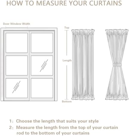 Linen Beige Semi Sheer Curtain 2 Panels Dual Rod Pocket with Tieback - Image 6