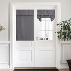 NICETOWN Grey Blackout French Door Curtains for Half Window Cover by NICETOWN