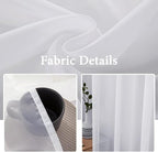 MIULEE White 54 W x 20 L French Door Short Sheer Curtains - Image 6
