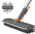 AIR U+ Floor Scrub Brush with Long Handle, 3-in-1 Rotating Head & Squeegee by AIRU