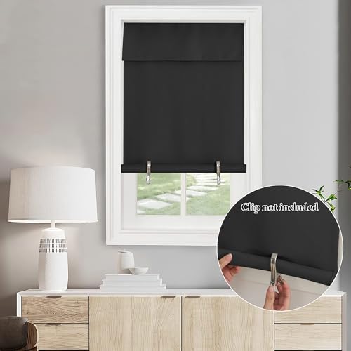 NICETOWN Black Blackout French Door Curtain Thermal Insultaed Window Cover - Image 4