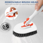 SetSail Floor Scrub Brush, Tile Tub Floor Scrubber, Orange - Image 5