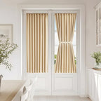 Vatge French Door Blackout Curtains - Energy Efficient Window Treatment for Kitchen & Patio Doors, 1 Panel, W25 x L54, Beige by Vatge