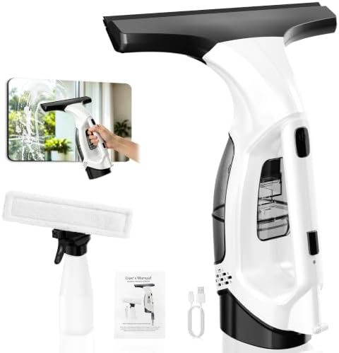 Window Vacuum Squeegee Cordless,Electric Window Cleaner Tool for Glass by Susbie