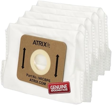 Atrix VACBP6-5P Replacement HEPA Filters for Atrix Backpack Vacuum, 5-Pack , White by Atrix