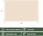 LONGKING Stove top Cover for Electric Stove - Silicone Stove Mat for Glass Top Stove, Range Covers for Electric Stove, Beige, 30"x21" (Standard) - Image 4