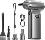 Electric Compressed Air Duster Cordless: 60 MPH High Wind Speed Mini Silvery Air Blower for Electronics Portable Computer Cleaner Hand Keyboard Cleaning Powerful Duster for Car Fans and Other Sences by Unknown