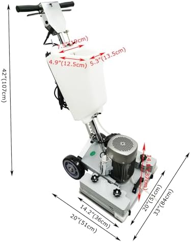 Floor Scrubber Polisher Machine Commercial Floor Buffer Cleaner Floor Scrubber Multifunctional Carpet Cleaner Heavy Duty Polisher Machine Square Floor Cleaning Equipment 110V - Image 4